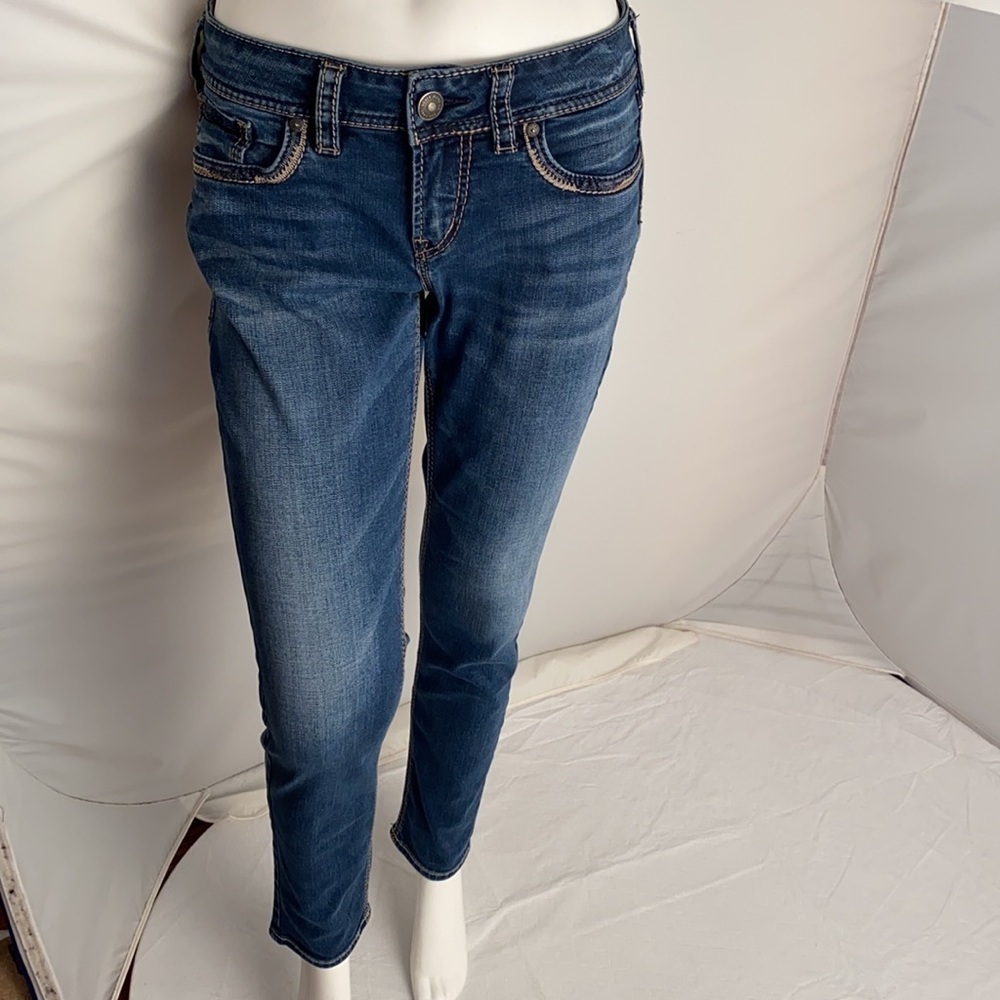 Silver Suki stretch skinny blue jeans 29x29